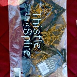 Abielle Bralette Thistle and Spire Discount Size S/XS, Black and Gold